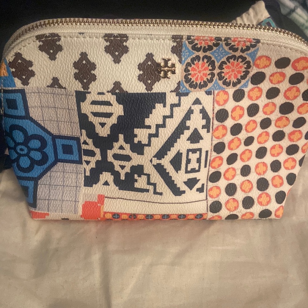 Multi-color Tory Burch make up /clutch bag